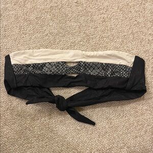 Pilyq Black and Cream Bikini Top